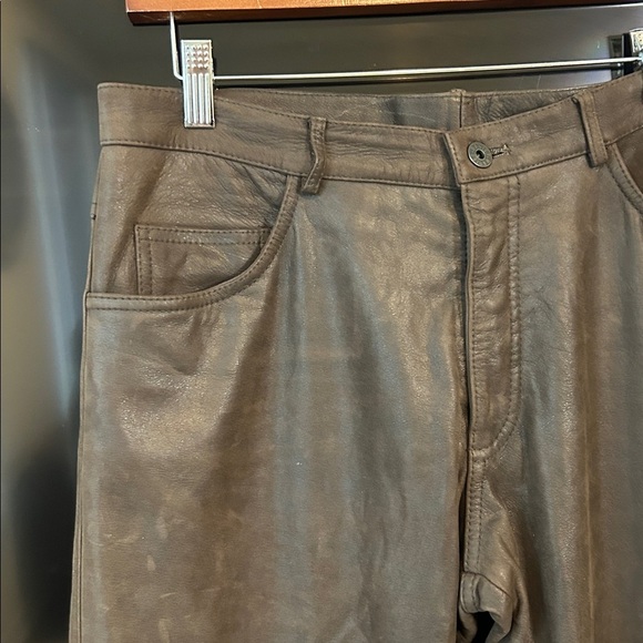 DANIER Genuine Sheepskin Leather Pants Women’s Size 32 Chocolate Brown - Picture 14 of 17